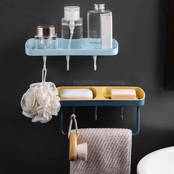 bathroom storage & organization detachable reorganized wall-mounted drain-rack soap-rack basket with hook wall mount hanging drain bathroom#